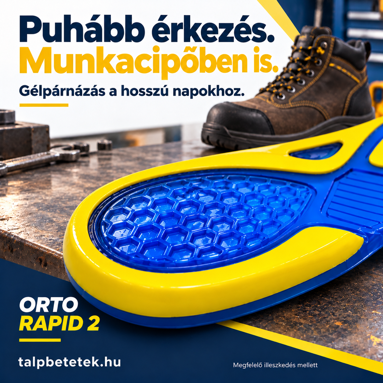 Rapid 2 méhsejtes sarokfelülete és sárga pereme közelről
