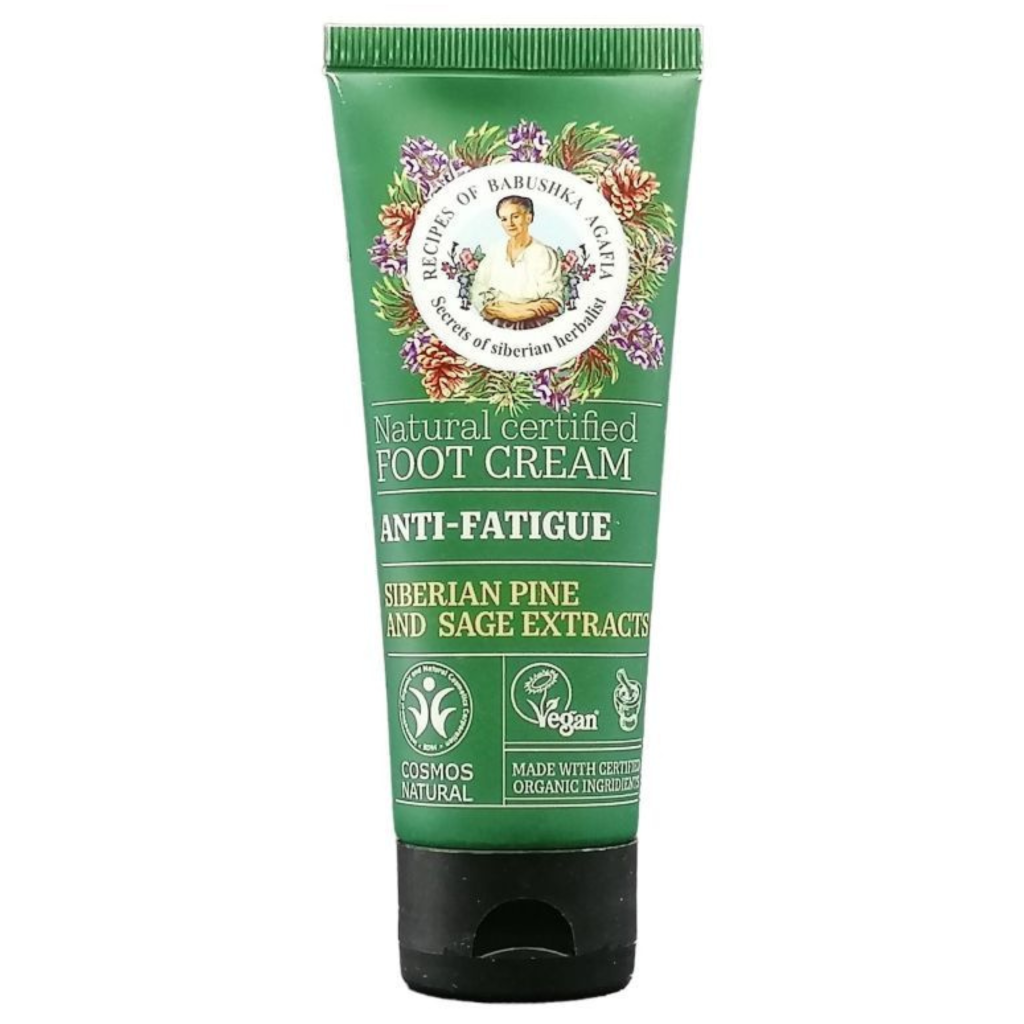 Babushka Agafia BIO lábkrém fáradtság elleni szibériai fenyő és zsálya kivonattal 75ml