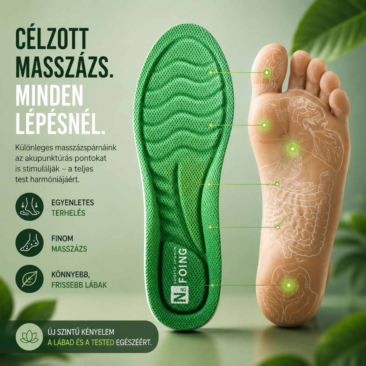 Orto Comfort Ortopéd Masszázs Talpbetét — prémium termékfotó