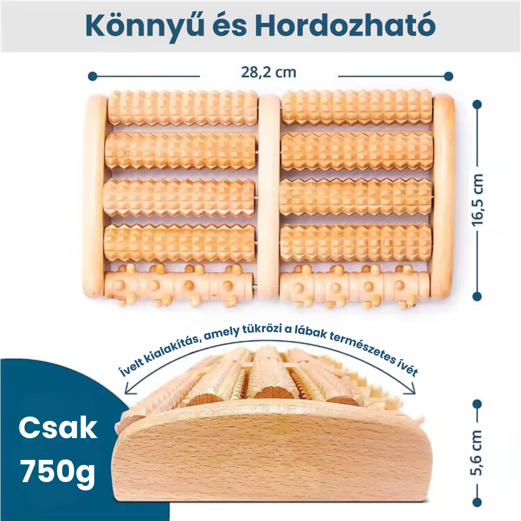 Padder kettős lábmasszírozó henger – reflexológiás lábmasszírozó akupresszúrás nyomáspontokkal 2
