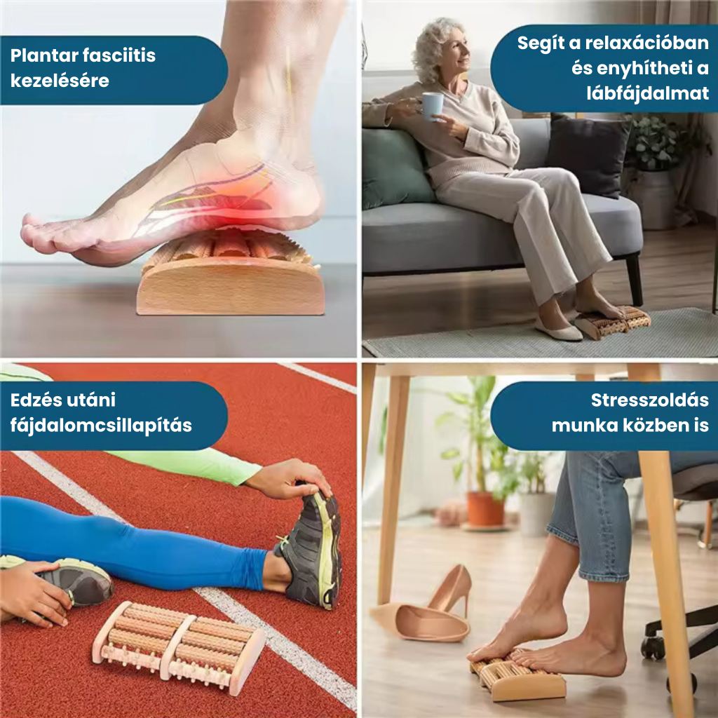 Padder kettős lábmasszírozó henger – reflexológiás lábmasszírozó akupresszúrás nyomáspontokkal 4