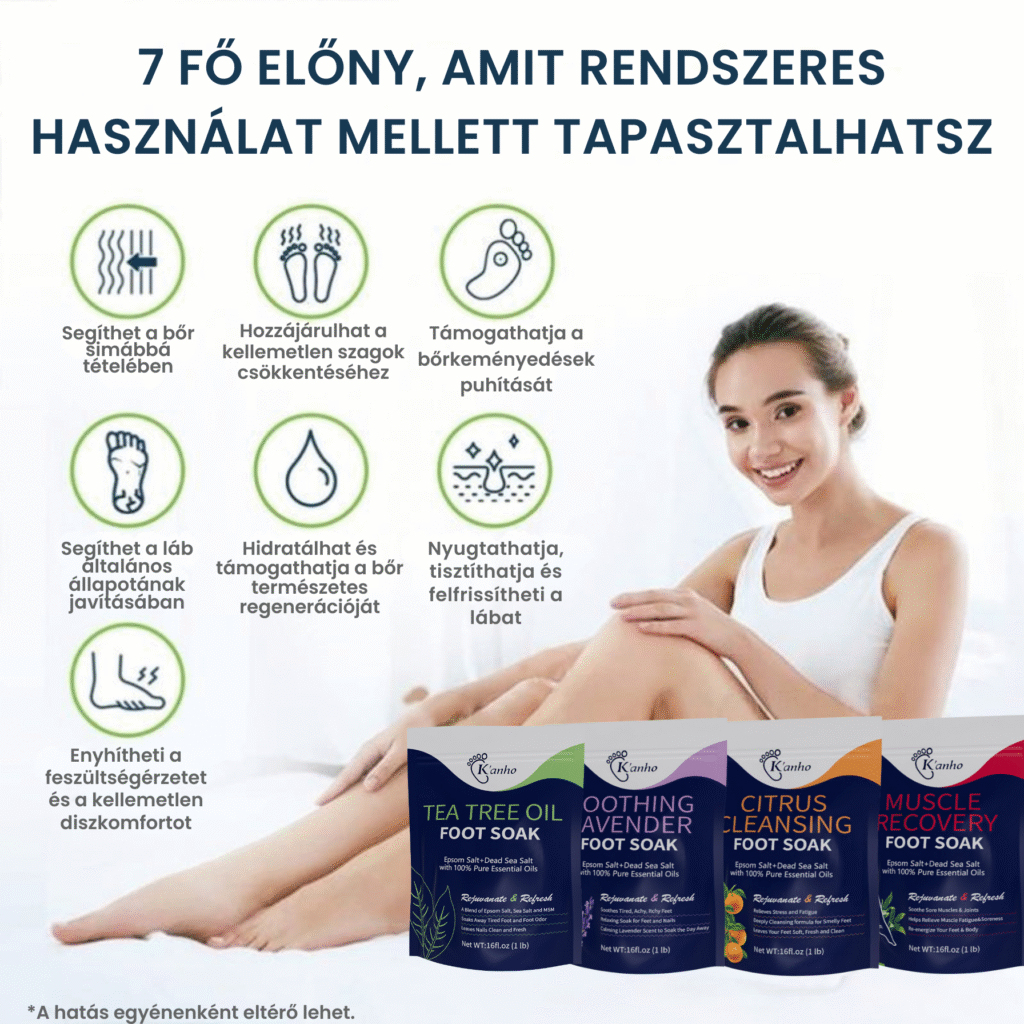 Refresher Spa Lábáztató Epsom Só Válogatott Ásványi Anyagokkal és Növényi olajokkal