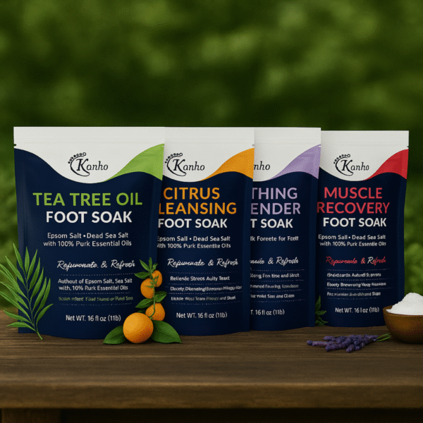 Refresher Spa Lábáztató Epsom Só Válogatott Ásványi Anyagokkal és Növényi olajokkal