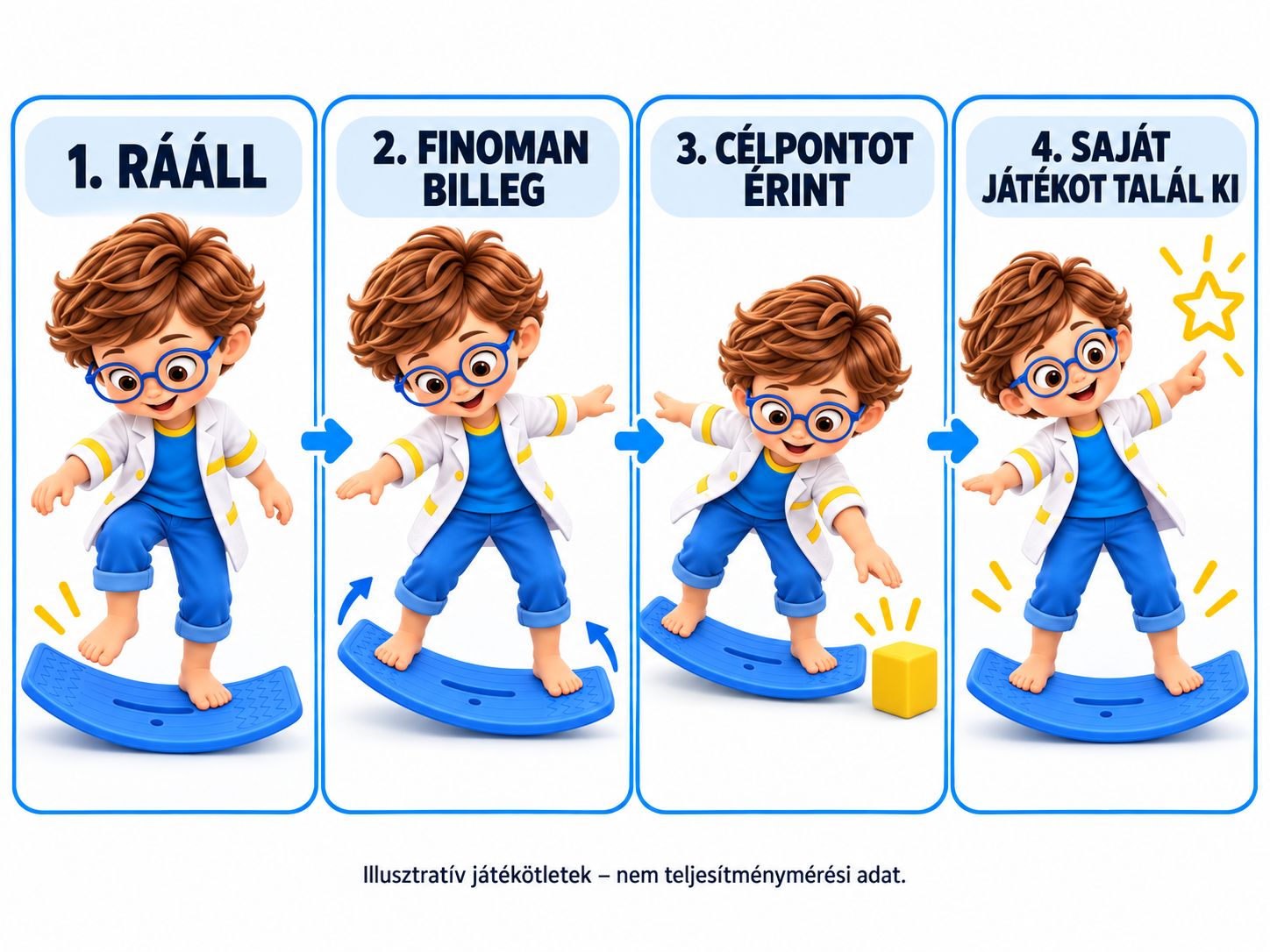 Játékötletek a Sensy Kiddo Egyensúlyozó Deszkához