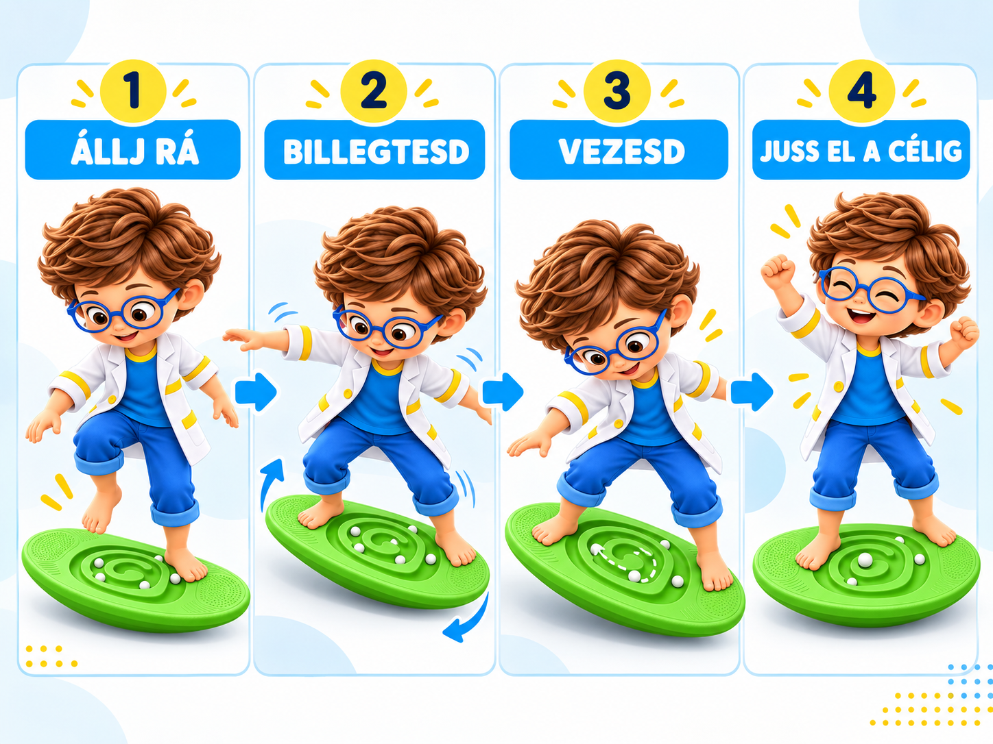 Állj rá, billegtesd, vezesd és juss el a célig