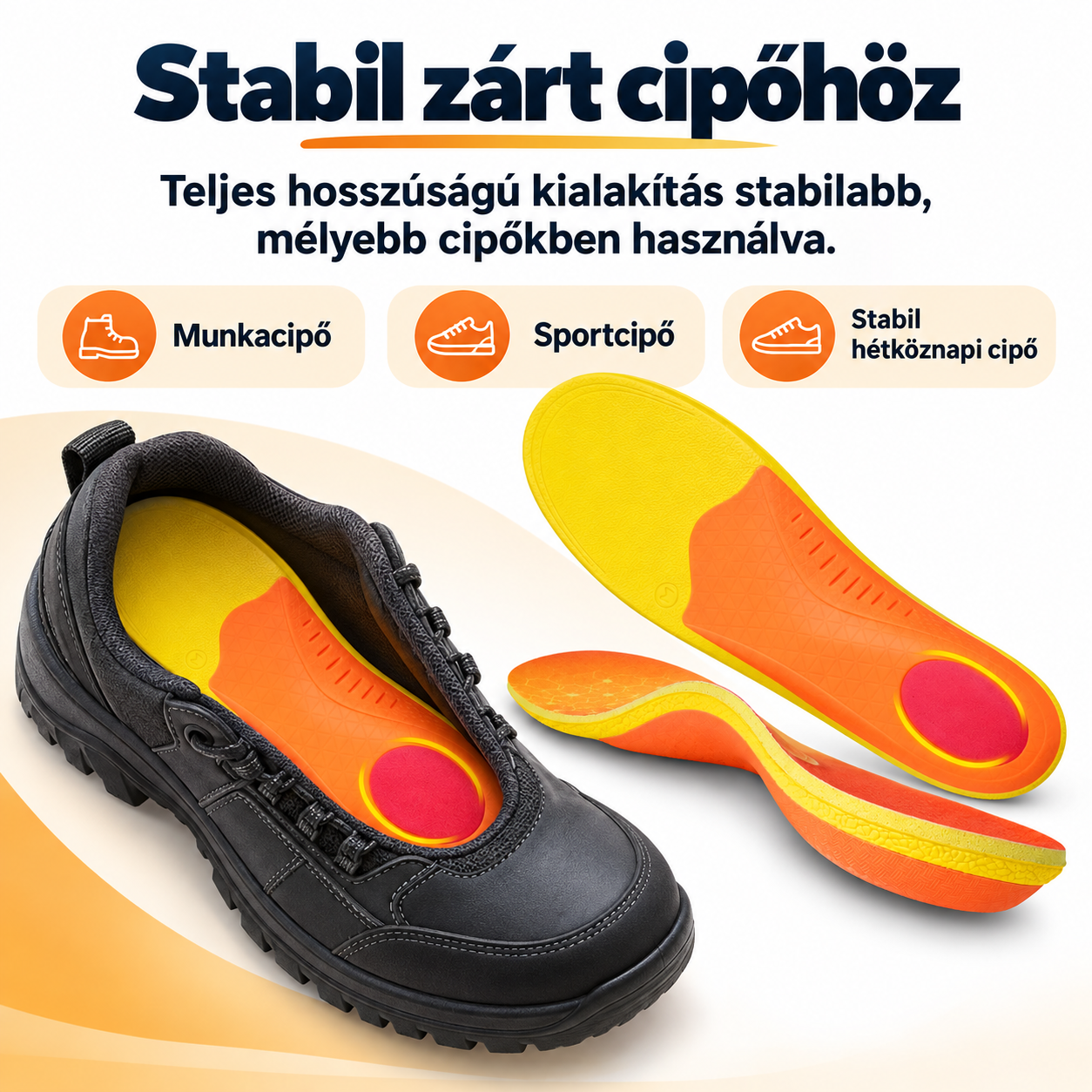 Orto Heavy Max zselével rétegzett talpbetét 100 kg feletti terheléshez