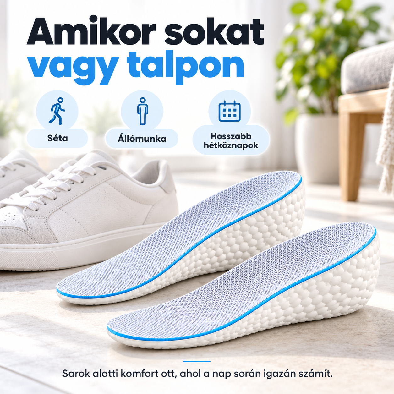 Orto Protect sarokemelő hosszabb sétához, állómunkához és mozgalmas hétköznapokhoz