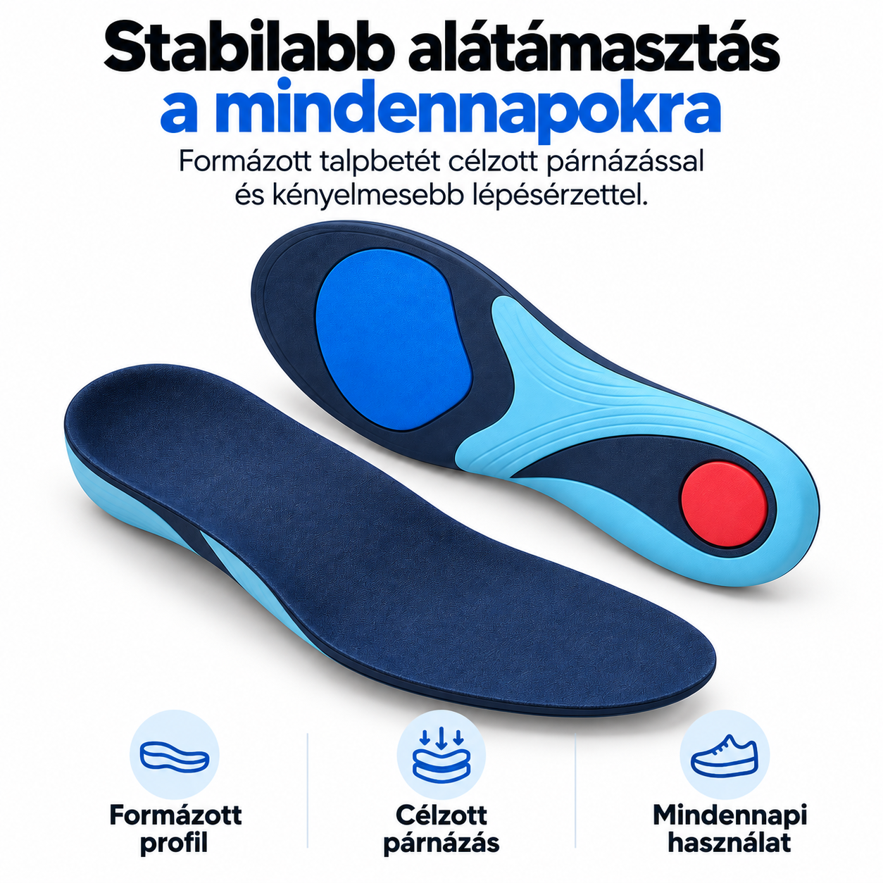Orto Shocker formázott profilú talpbetét célzott párnázással